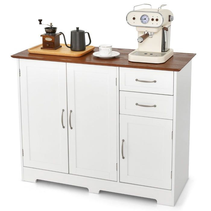 Buffet cuisine meuble bas 100 x 40 x 78 cm grand espace rangement épuré moderne Buffet cuisine meuble bas 100 x 40 x 78 cm grand espace rangement épuré moderne