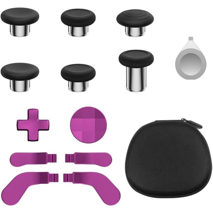 Poucettes En Métal Pour Xbox Elite Manette Series 2 13 En 1 Accessoires Remplacement 6 Joystick 4 Palettes Arrière Rosé