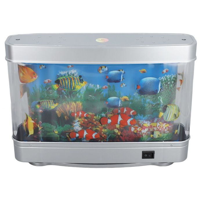 Mothinessto Lampe d’aquarium Lampe daquarium artificielle lampe décorative Miniature LED lumière jeux activite Prise UE 220V