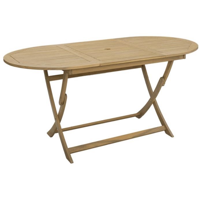 Style simpliste Table moderne pour cuisine terrasse Table pliable de jardin 160x85x75 cm Bois dacacia solide vxb2584572