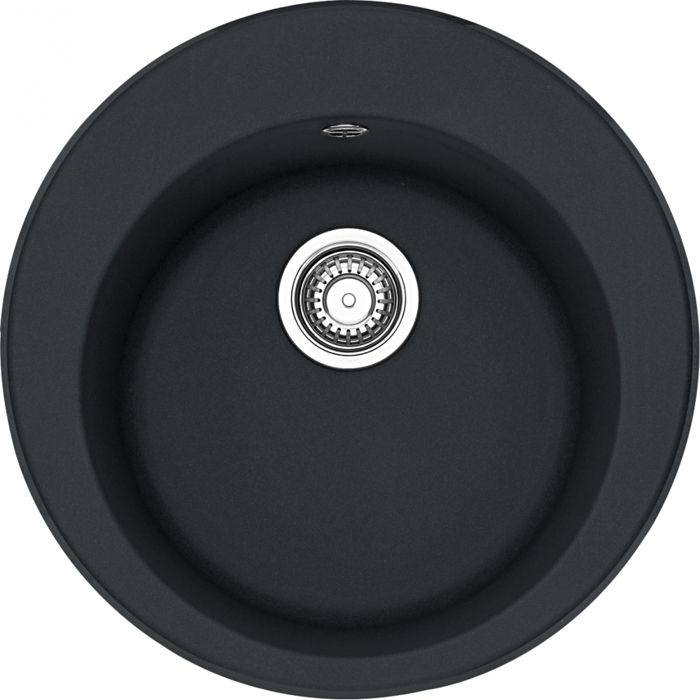 Évier rond à encastrer - Franke - Fragranit - Onyx - 1 cuve ronde - Sans égouttoir - 51x51 cm - Vidage automatique Évier rond à encastrer - Franke - Fragranit - Onyx - 1 cuve ronde - Sans égouttoir - 51x51 cm - Vidage automatique