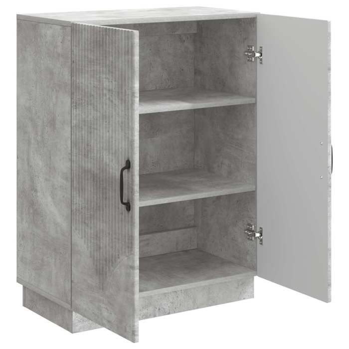 Buffet bahut - vidaXL - bois dingénierie - gris béton - 2 portes - grand rangement - 66 x 345 x 87 cm 82uxg31g