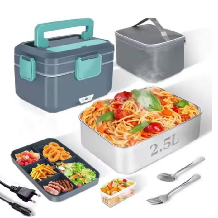Boîte à Repas Lunch Box Gamelle Chauffante Électrique Boîte à déjeuner électrique avec chauffage pour Voiture Bureau 3.5L 90W