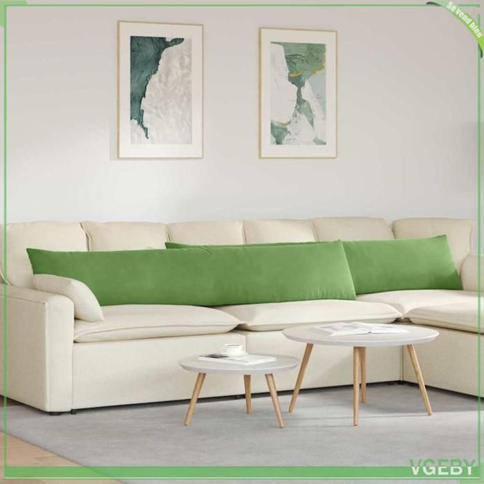Coussins de canapé - FAFEISY - 42013888 - Velours côtelé - 200 x 40 cm - Lot 2 pièces déhoussables