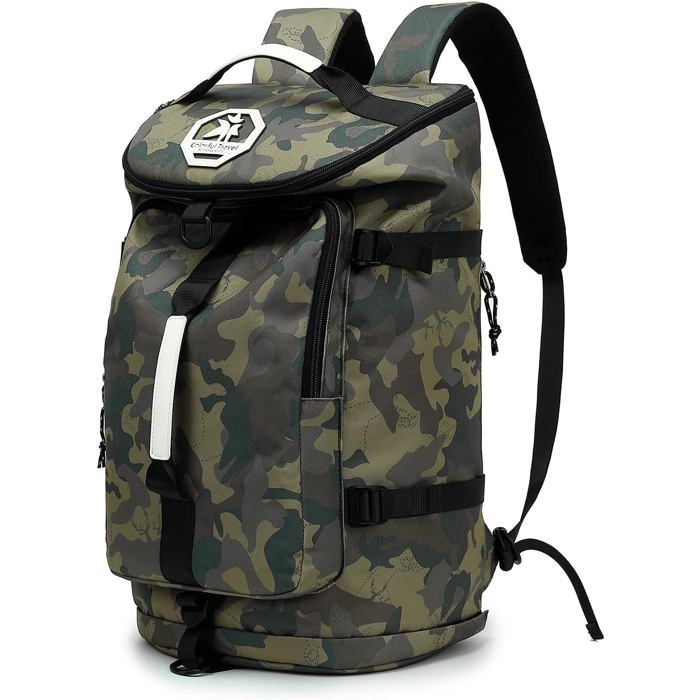 Sac À Dos De Sport Étanche À 4 Voies Avec Compartiment À Chaussures Pour Voyage Sport Randonnée Ordinateur Portable Kaki[SA988]