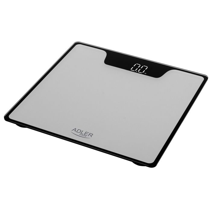 Pèse-personne Numérique Haute Précision 180 kg Écran LED Arrêt Automatique Adler AD8174S Argent