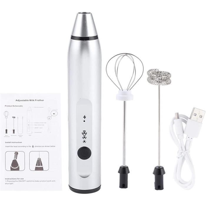 Mélangeur à café électrique Mousseur à lait, USB Rechargeable Portable