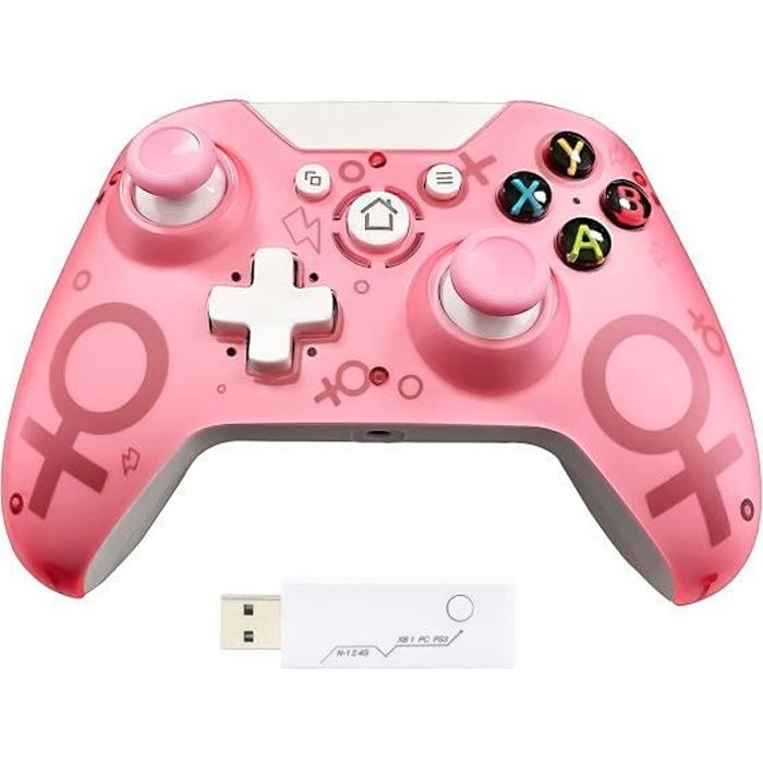  Manette sans Fil pour Xbox One / Xbox Series X/S / Xbox One S/ Xbox One X / Windows PC(Rose) 