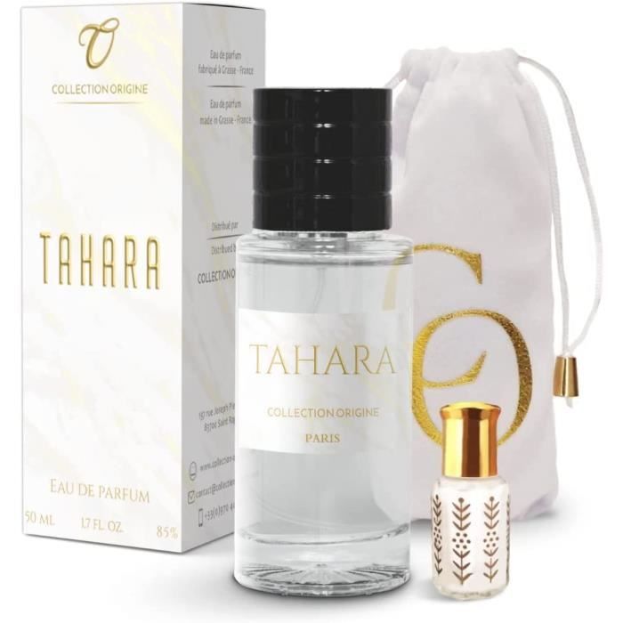 Eau De Parfum Femme - Tahara Collection Originale 50 + Musc Intime Poche Pochette Velours Offerts Haut Gamme Musk Blan