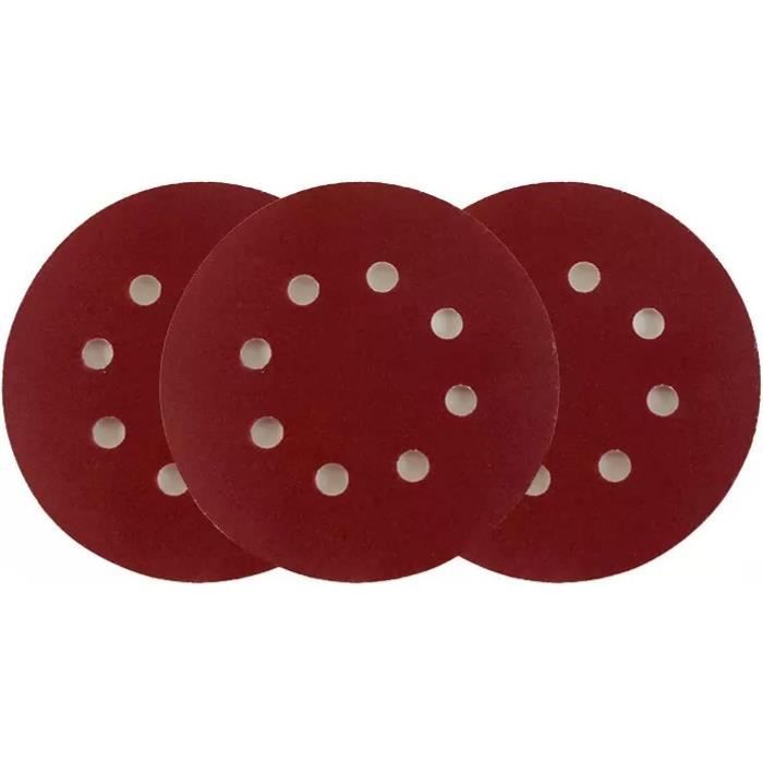 Disques Abrasifs 80 Pièces - 125mm Velcro 8 Trous - Grains 40 à 240 Pour Ponceuse Excentrique