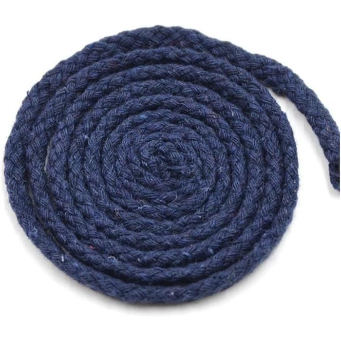 Corde En Coton Torsadée 3 Brins - 20 Mm X 2 M, Idéale Macramé, Suspensions Plantes, Décoration