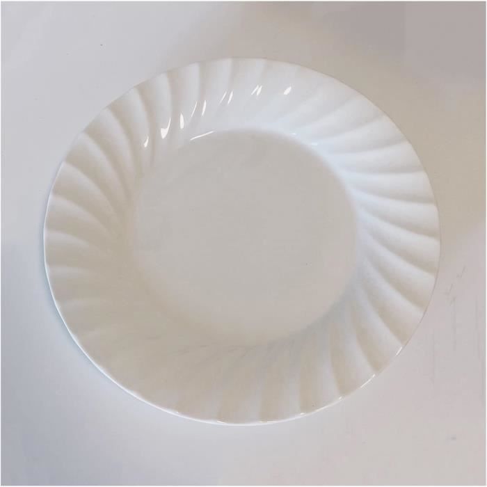 Assiette Céramique Bleue Et Blanche - Style Vintage Pour Steak, Dessert - 7