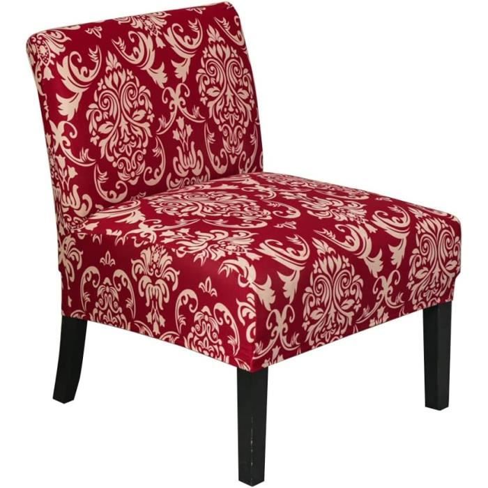 AQIGR Housse De Chaise Extensible Sans Accoudoirs – Motif Feuilles Élégant (Color 29)