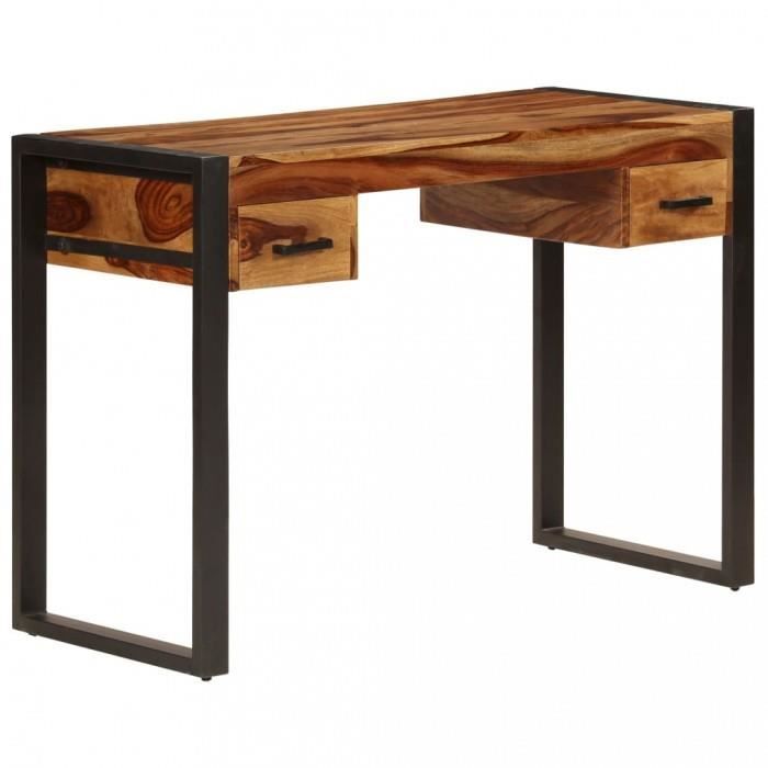 Icaverne Ligne Bureaux Superbe Bureau Avec 2 Tiroirs 110x50x77 Cm Bois Solide De Sesham Achat Vente Bureau Icaverne Ligne Bureaux Superbe Cdiscount
