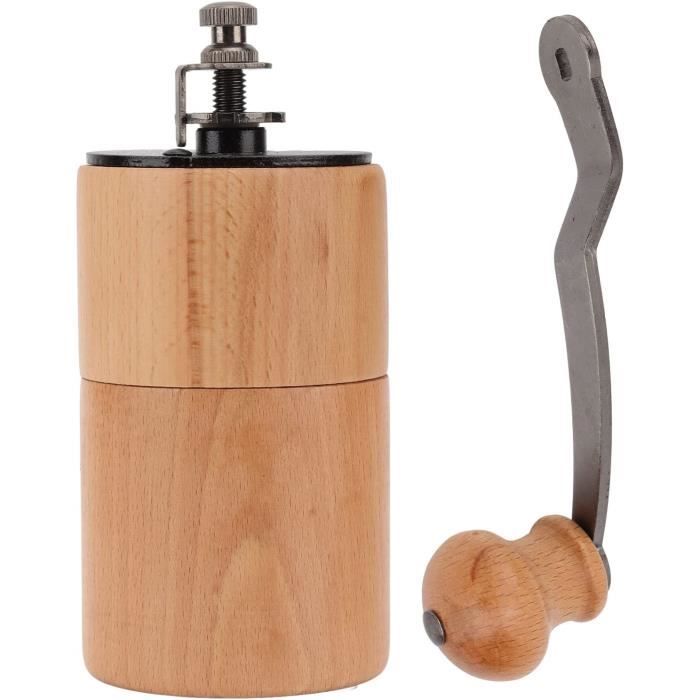 Moulin à café manuel - Moulin à café en grains | Rouleau de moulin à café manuel en bois, moulin à café ancien en bois/fer avec manivelle en fonte pour faire du