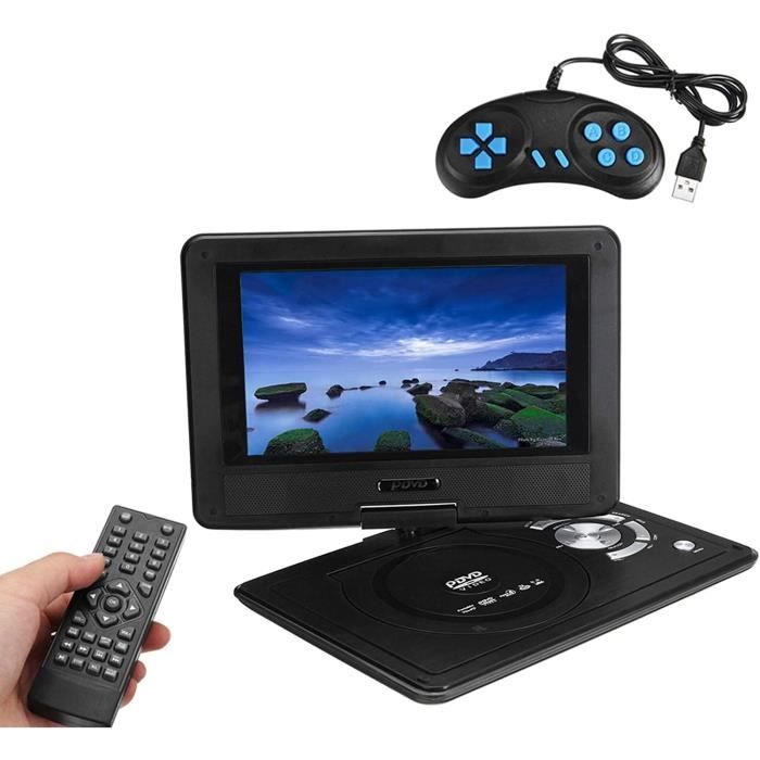 Lecteur DVD Portable 9,8 Pouces Radio FM USB, récepteur AV, Haut-parleurs CD Lecteur de Jeu Mini Lecteur A207