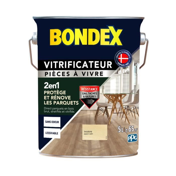 BONDEX - VITRIFICATEUR PIECE A VIVRE - INCOLORE - SATIN - 5L
