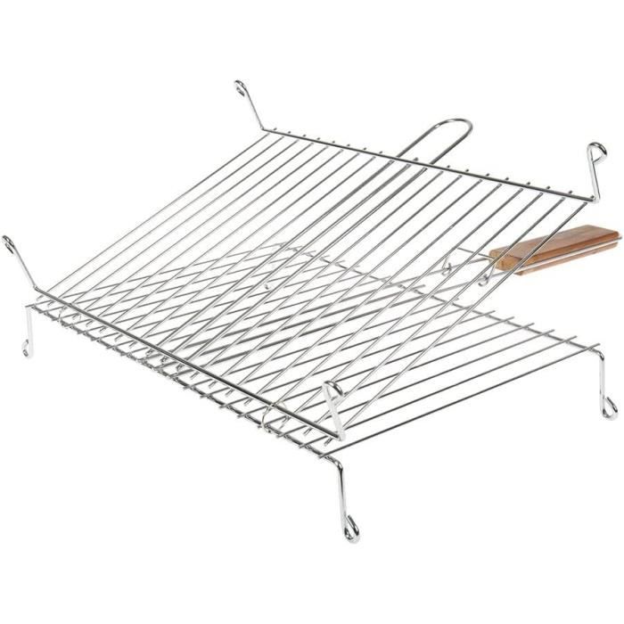 Grille Barbecue 90x40 Avec Poignée Bois Au Meilleur Prix - Grille Pour Barbecue