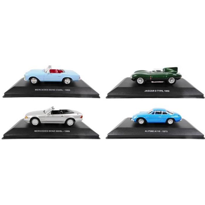 Véhicule miniature - Lot de 4 voitures Solido 1:43 Mercedes Jaguar