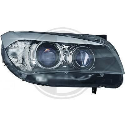 1265580 , Paire de Feux Phares Angel eyes LED noir pour BMW X1 E84 de 2009 a 2012