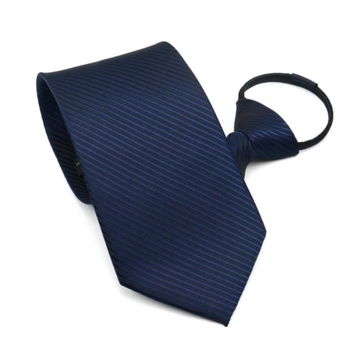 Homme Bleu Premium satin de soie Solid Plain tie cravate classique mariage formel