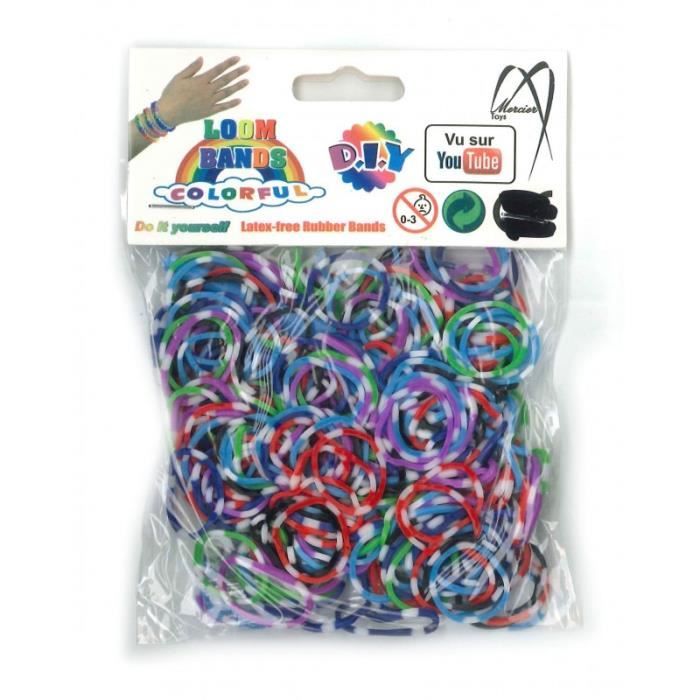 Elastiques pour bracelet Bicolores jeton de poker - DIY - Autres