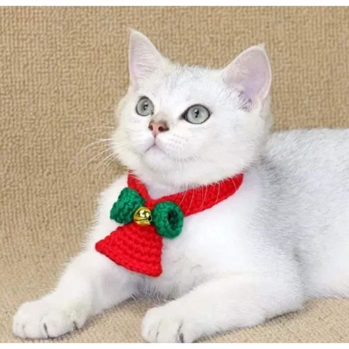 Lanlan Ting De Noel Collier De Chien Chat Nœud Papillon En Tricot De Laine Accessoires De Costumes De Noel Cdiscount