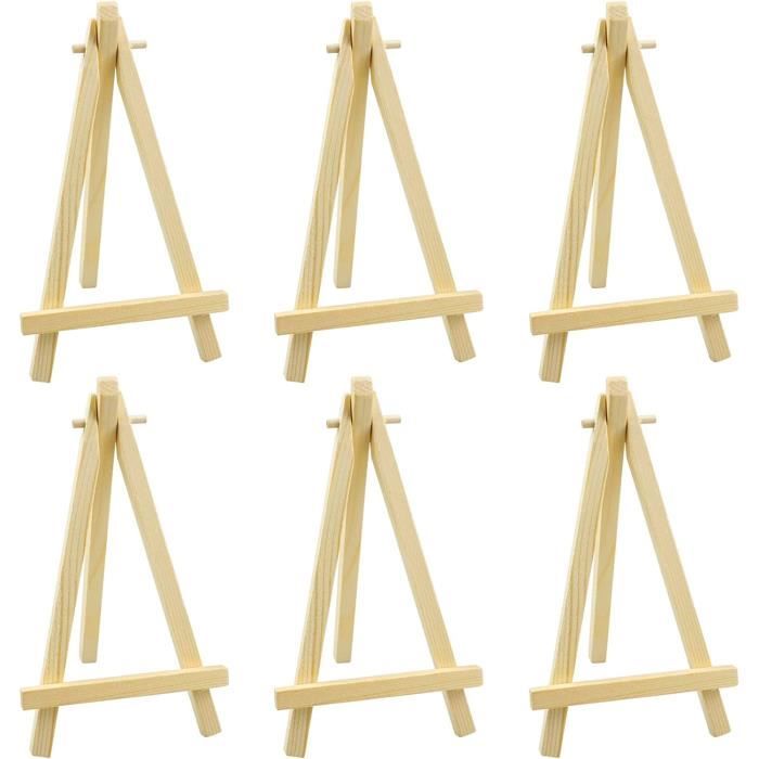 Lot De 8 Chevalets De Table Miniatures En Bois - 16x9 Cm - Léger, Antidérapant Et Réglable - Pour Dessin, Peinture, Photos