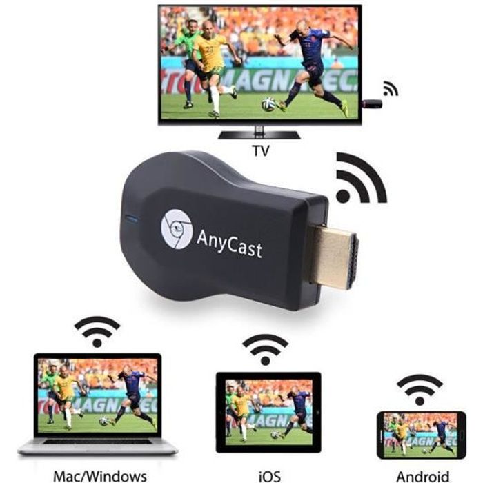 AnyCast M4 Plus Sans Fil WiFi Affichage Dongle Récepteur 1080 P HDMI Média  Vidéo Streamer TV Bâton DLNA Airplay Miracast Chrome Cast - Cdiscount TV  Son Photo