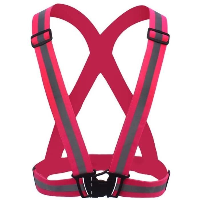 Collier De Poitrine Cheval LED Haute Visibilité – Réglable, 3 Modes Flash, Sécurité Équitation Nuit (Rouge)