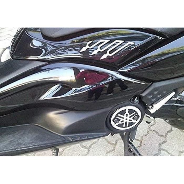 2 Adhésifs 3D Grandes Noir Carbone Tuning T Max Pour Sous Selle Moto Yamaha Tmax 08-11