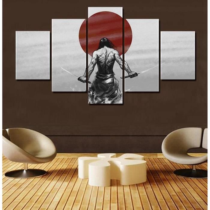 Poster Toile Décoratif Bleach - Portrait Ichigo, Art Mural Animé Japonais Pour Décoration Intérieure