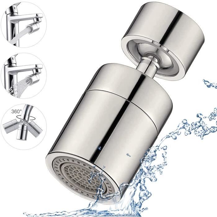 Aérateur de robinet,Pivotant 360 Degrés2 Modes Réglable Cuisine