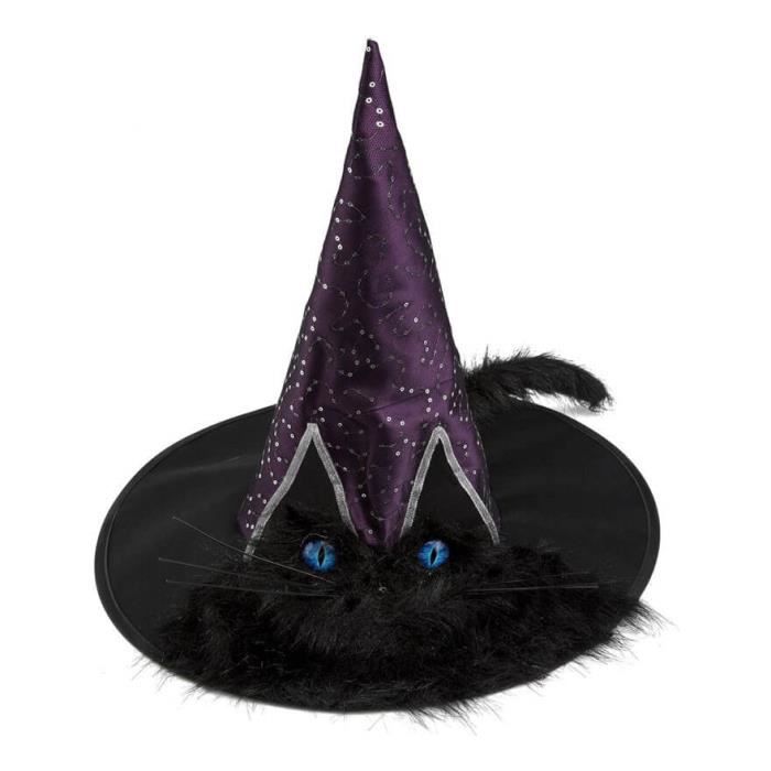 Chapeau De Sorciere Avec Des Yeux Et Queue De Chat Cdiscount Jeux Jouets