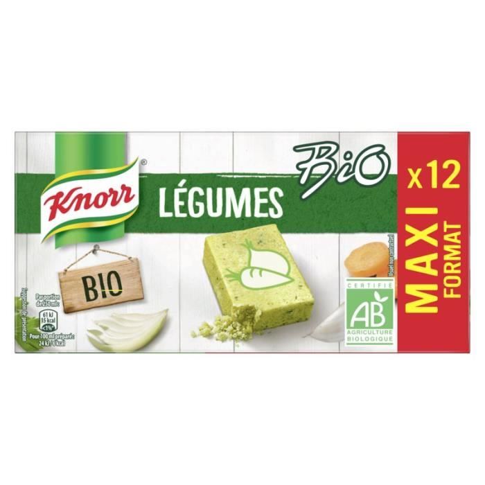 KNORR Bouillon de légumes 12 cubes 120G Cdiscount Au quotidien