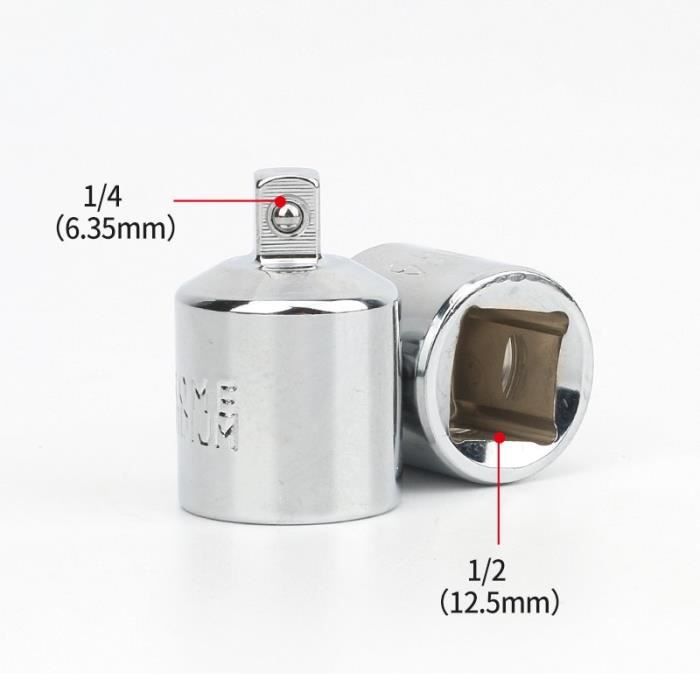 Adaptateur De Douille Pivotant 1/2 - Acier Chrome-molybdène - Rotation 360° - Pour Clés à Choc