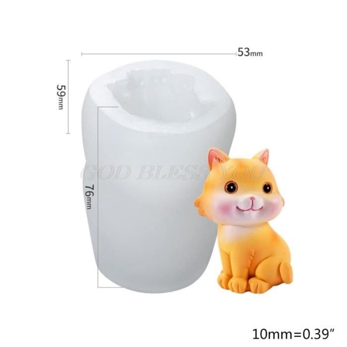 Moule Resine Cristal Epoxy Moule 3d Chat Gateau Chocolat Silicone Moule Bricolage Artisanat Aromatherapie Bougie A La Type 42 Cdiscount Maison