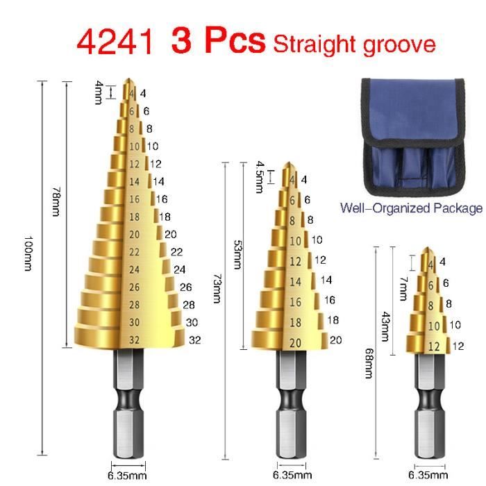 Foret Étagé HSS 4-39mm - Perçage Acier, Métal, Bois - Professionnel