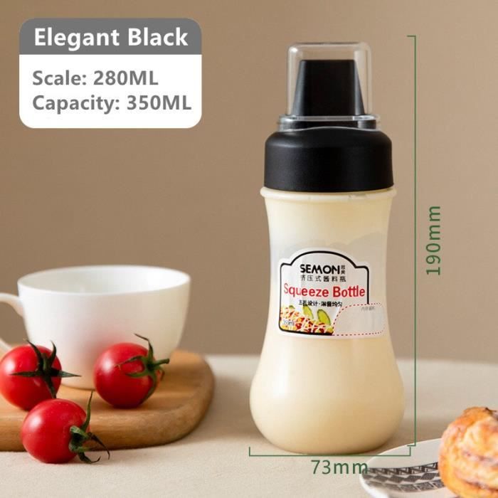 Bouteille Sauce, Recipient Sauce, 5 Pcs 250ml Bouteille à Condiments, Bouteille de Sauce,8oz Presser Les Bouteilles, Transparent - Maison