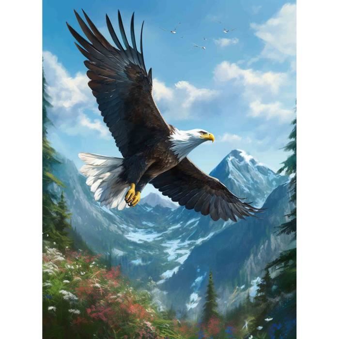 Bimkole 5D Diamond Painting Kit Lupo Di Guerra – Quadro Fai Da Te Con Strass, Tela 30x40 Cm, Completo Di Strumenti