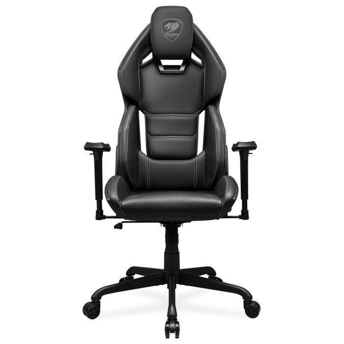 Fauteuil - COUGAR - Hotrod - Noir - 1 place - Simili - Contemporain