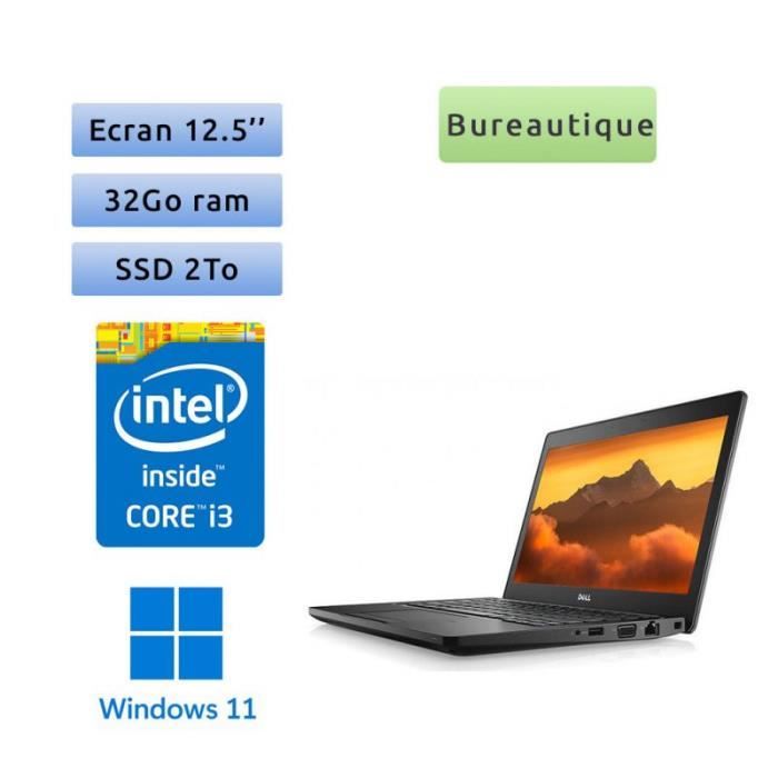 Dell Latitude 5280 – Windows 11 – i3 32Go 2To SSD – 12.5 – Ordinateur Portable PC