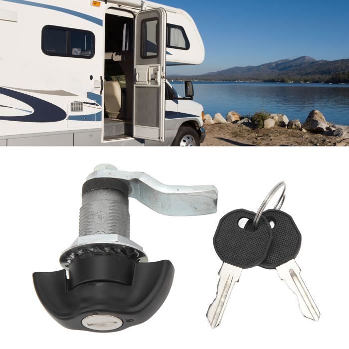 Dioche Serrure à cylindre avec 2 clés - Verrou de sécurité pour armoire, camping-car, boîte à outils