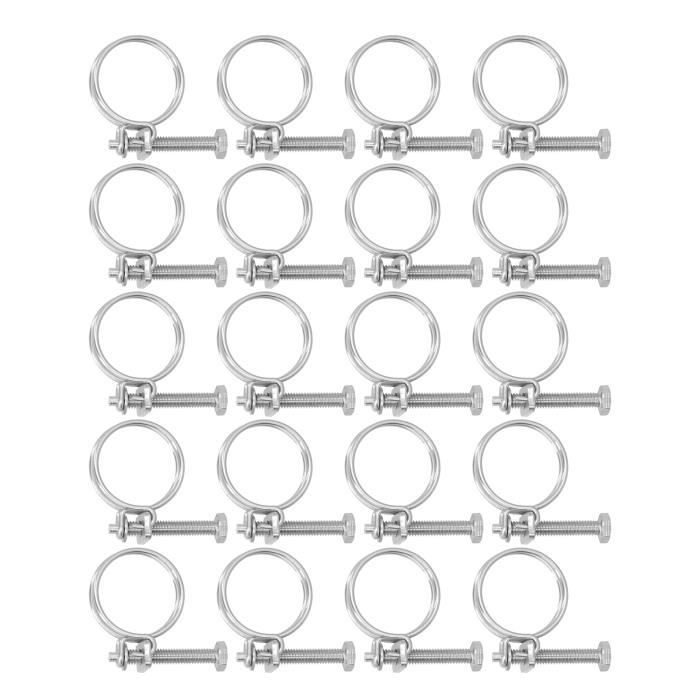 Colliers De Serrage 10 Pcs Réglable Double Fil Tuyau D'eau Barb Collier De Pince Pince À Cerceau Plomberie Attache(57mm(52-57