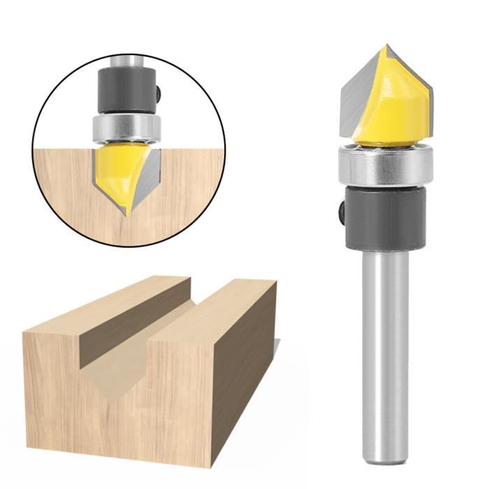 Coupe-Bois Woodworking Cutter, 1/4 X 1/2 90 Degree V Groove Router Bit ...