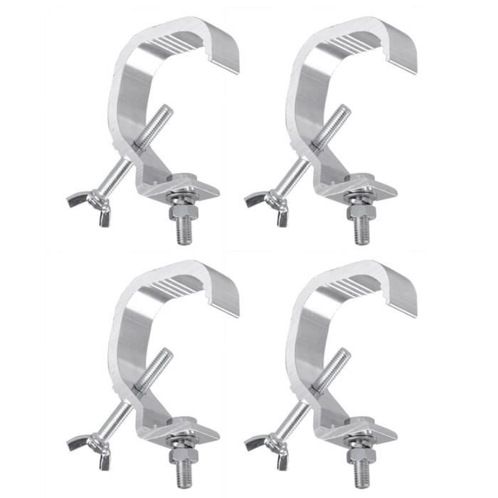 12 Pinces Truss Pour Éclairage Scène - Support Jusqu'à 100kg - Pour Tubes 48-51mm - Alliage Aluminium