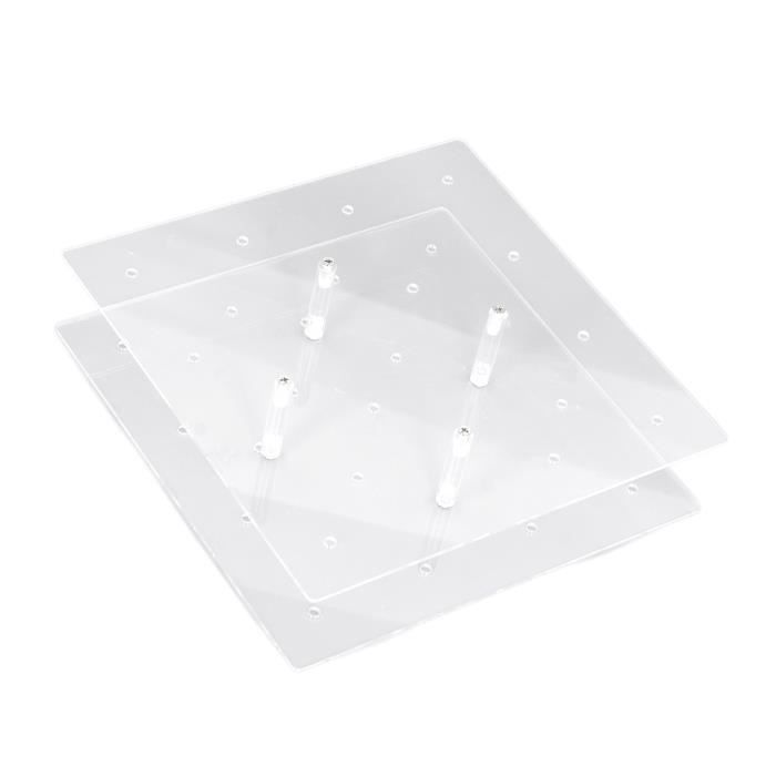AMZMUKAUP Support à Cake Pops Acrylique | 20 Trous Transparent | Set De 3 Pièces
