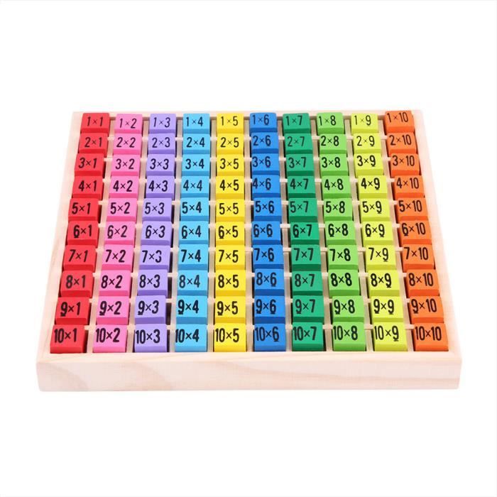 Table De Multiplication En Bois - Jouet éducatif Montessori Pour Apprendre à Compter, Boulier Coloré 3-6 Ans - 4