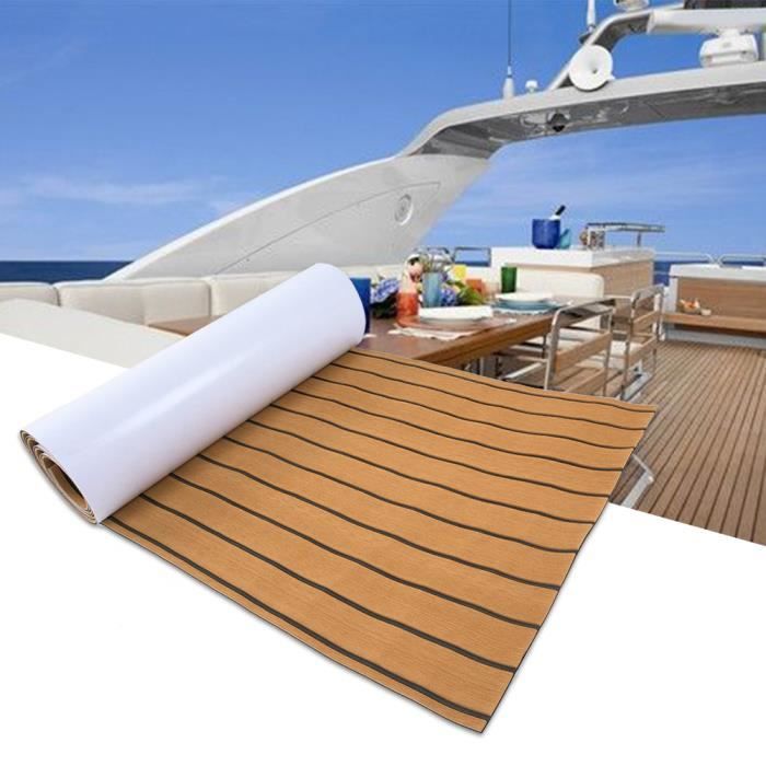 Tapis De Sol Tapis De Pont En Mousse EVA Teck Yacht Tapis De Sol Auto Adhesif 240x90cm Marron 92565930