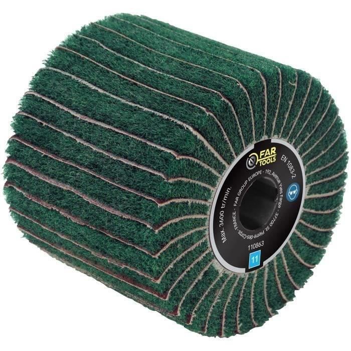 Shineboc Brosse Rouleau Abrasif Grain 120 - Brosse En Fibre Synthétique Pour Rénovation Surfaces, Idéal Machine à Satiner